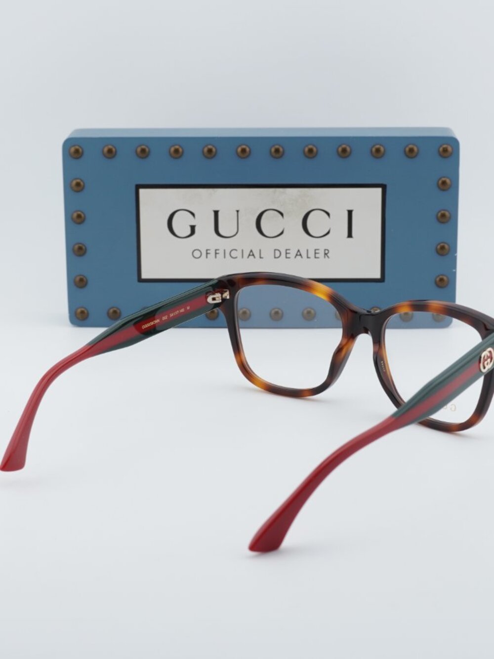 Gucci GG0038ONN 002 Square Eyeglasses - Havana 54mm - Picture 4 of 11